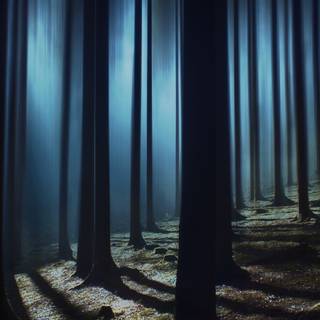 Gloomy forest wallpaper