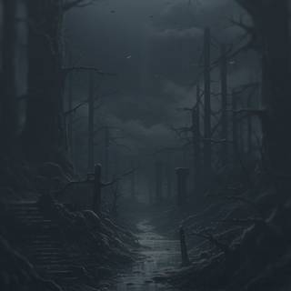 Gloomy forest wallpaper