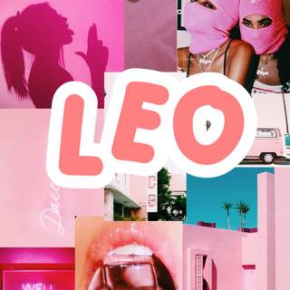 Leo pink wallpaper