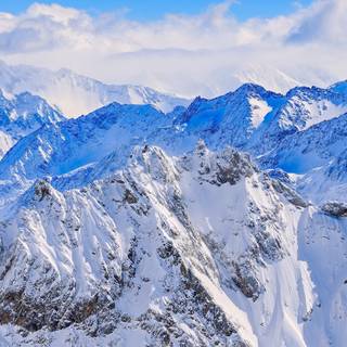 Snowy mountain 4k wallpaper