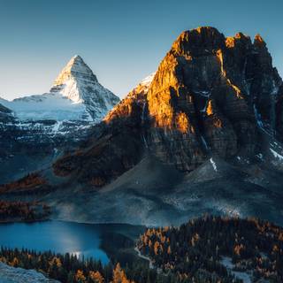 Snowy mountain 4k wallpaper