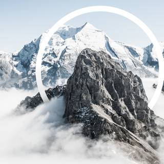 Snowy mountain 4k wallpaper