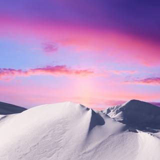 Snowy mountain 4k wallpaper