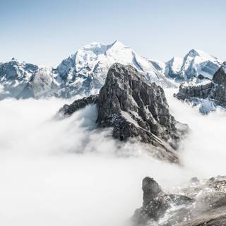 Snowy mountain 4k wallpaper