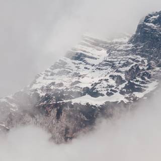 Snowy mountain 4k wallpaper