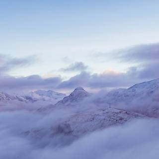 Snowy mountain 4k wallpaper