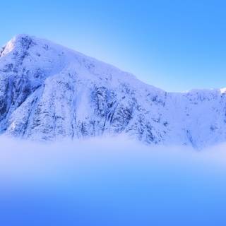 Snowy mountain 4k wallpaper