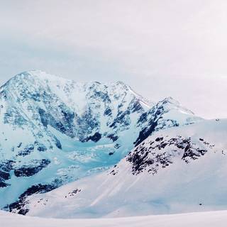 Snowy mountain 4k wallpaper