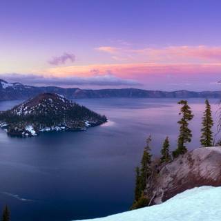 Panoramic winter wallpaper