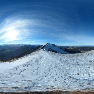 Panoramic winter wallpaper