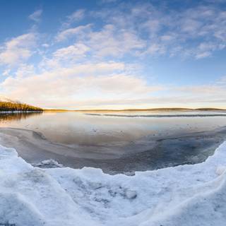 Panoramic winter wallpaper