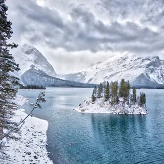 Panoramic winter wallpaper