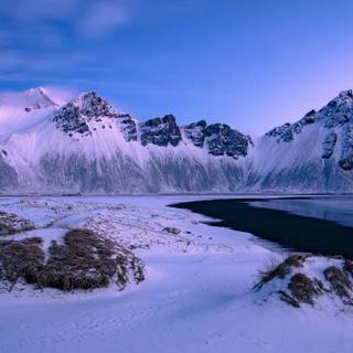 Panoramic winter wallpaper