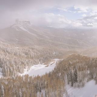 Panoramic winter wallpaper