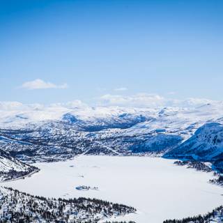 Panoramic winter wallpaper