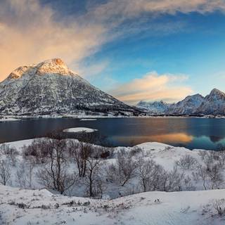 Panoramic winter wallpaper