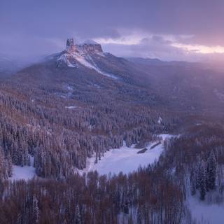 Panoramic winter wallpaper