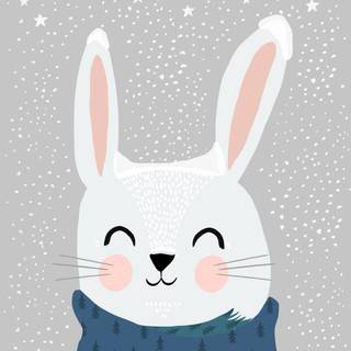 Winter bunnies wallpaper