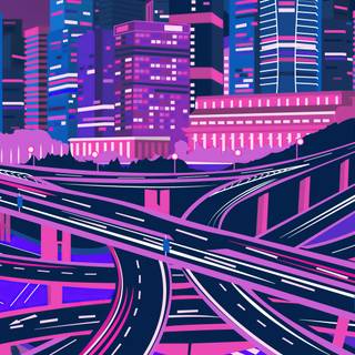 4k purple neon wallpaper