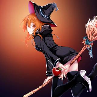 Witch anime girl wallpaper