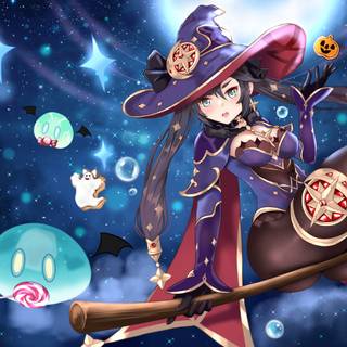 Halloween anime 4k wallpaper