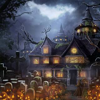 Halloween anime 4k wallpaper