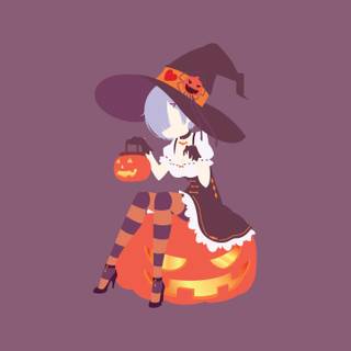 Halloween anime 4k wallpaper