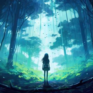 4k anime forest wallpaper