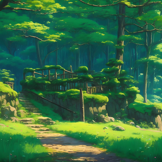 4k anime forest wallpaper