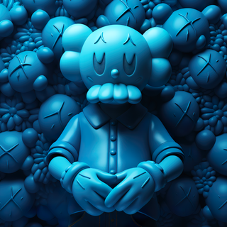 Kaws blue wallpaper