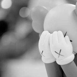White Kaws desktop wallpaper
