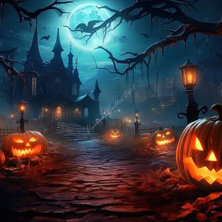 Halloween vibes laptop wallpaper