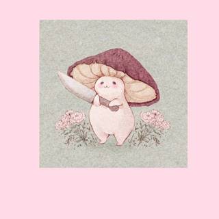 Aesthetic tiny mushrooms wallpaper