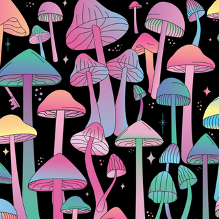 Aesthetic tiny mushrooms wallpaper