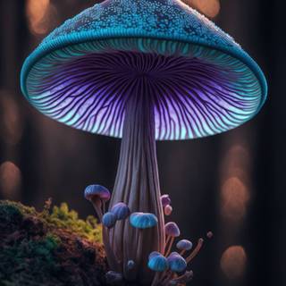 Aesthetic tiny mushrooms wallpaper