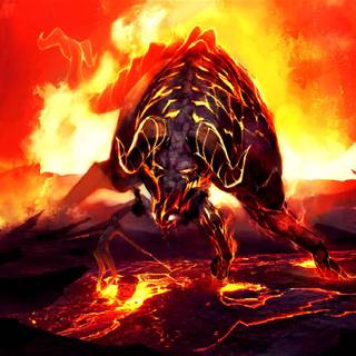 Fire bull wallpaper