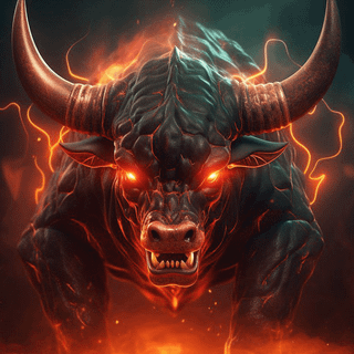 Fire bull wallpaper