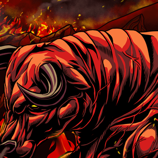Fire bull wallpaper