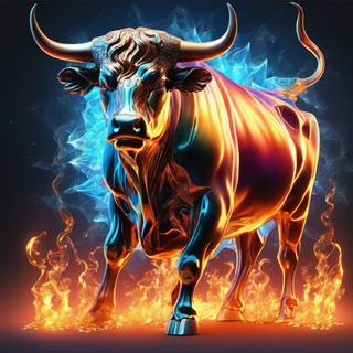 Fire bull wallpaper