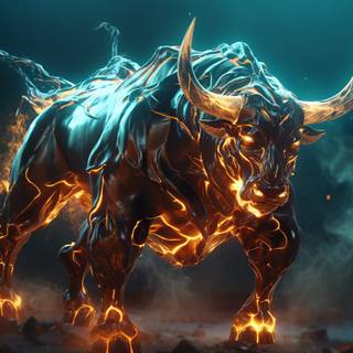 Fire bull wallpaper