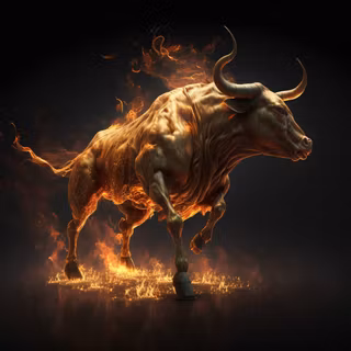 Fire bull wallpaper