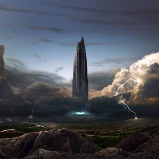 Futuristic landscape wallpaper