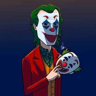 Joker cartoon 4k wallpaper