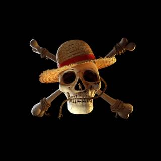 One Piece logo 4k wallpaper