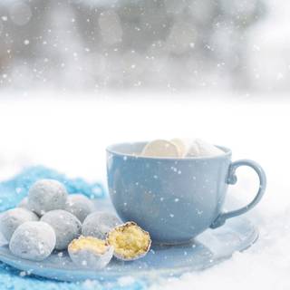 Winter hot chocolate wallpaper