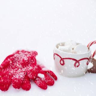 Winter hot chocolate wallpaper