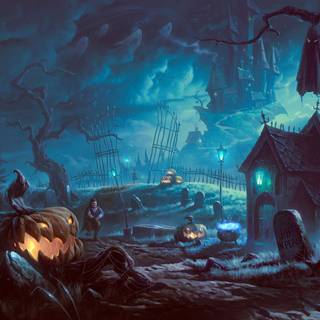 Spooky Halloween PC wallpaper