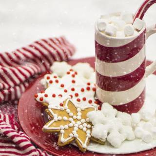 Winter hot chocolate wallpaper