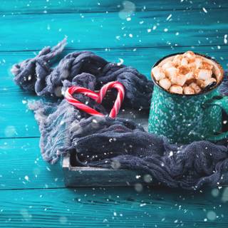 Winter hot chocolate wallpaper