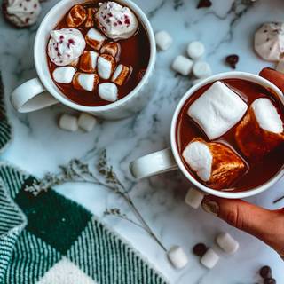 Winter hot chocolate wallpaper